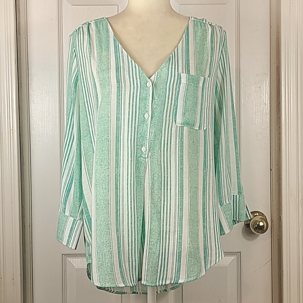 Como Blu Stripes Blouse